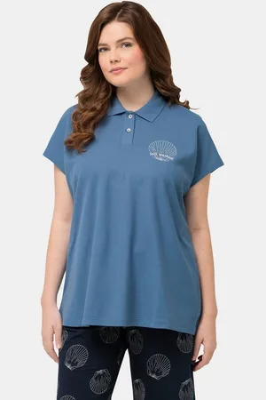 Ulla Popken Poloshirt Poloshirt Stickerei Polokragen Halbarm - Verkäufer: Popken Fashion Group