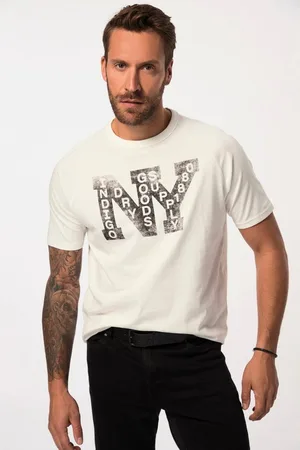 JP 1880 T-Shirt T-Shirt Raglan-Halbarm Brust-Print Rundhals - Verkäufer: Popken Fashion Group
