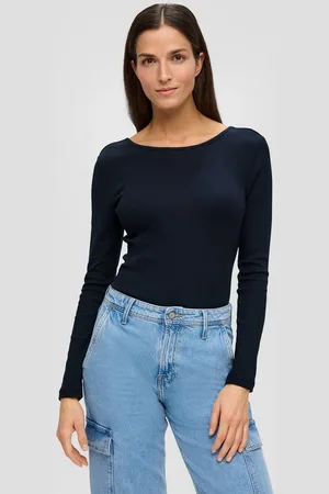 QS by s.Oliver Langarmshirt Longsleeve mit Rippstruktur - Verkäufer: