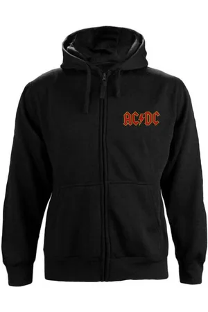 AC/DC Kapuzensweatshirt Logo Print Hoodie Band Merchandise Damen Sweat Zipper Slim Fit - Verkäufer: Schompi Trading e.K.