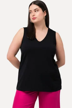 Ulla Popken Longtop Top Classic V-Ausschnitt ärmellos - Verkäufer: Popken Fashion Group