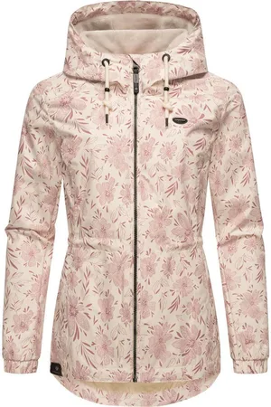 Ragwear Outdoorjacke Dankka Spring Wasserdichte Damen Jacke mit floralem Allover-Print