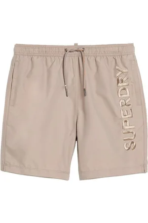 Superdry Badeshorts Herren Badeshorts PREMIUM EMB 17 SWIM SHORT Deep Beige - Verkäufer: Fashioncode