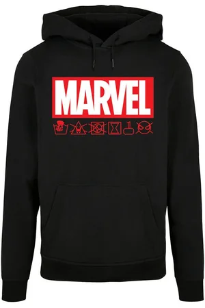 F4NT4STIC Rundhalspullover Herren Marvel Logo washed Care with Basic Hoody (1-tlg)