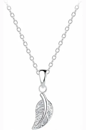 ALEXANDER YORK Kette mit Anhänger LEAF mit Zirkonia, 2-tlg., 925 Sterling Silber - Verkäufer: