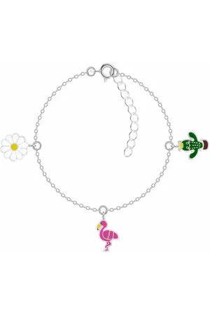 ALEXANDER YORK Silberarmband KAKTUS, FLAMINGO und BLUME, 925 Sterling Silber - Verkäufer: