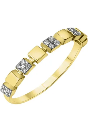vivance collection Fingerring 375/- Gelbgold bicolor Zirkonia