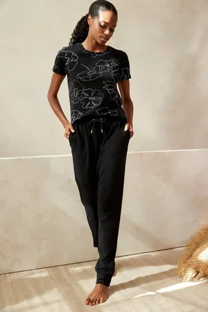 Lascana Kurzarmshirt mit Blütendruck, Loungewear