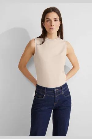 Street one Shirttop silk look turtel neck mit Ziernaht hinten