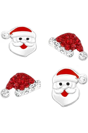 schmuck23 Ohrstecker-Set 2 Paar Ohrringe Nikolaus Weihnachten Rentier 925 Silber Kinderohrringe (Set, Set aus 2 Paar Ohrstecker), Kinderschmuck - Verkäufer: