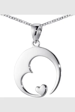 Materia Runder Anhänger Herz Anhänger Silber Liebe Ø19mm KA-16, 925 Sterling Silber, rhodiniert - Verkäufer: Schmuck
