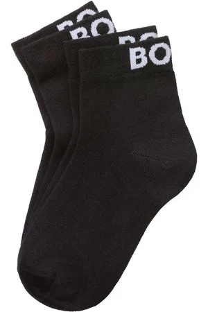 HUGO BOSS Freizeitsocken 2P SH Logo CC W (Packung, 2-Paar, 2er) mit eingestricktem Logoschriftzug