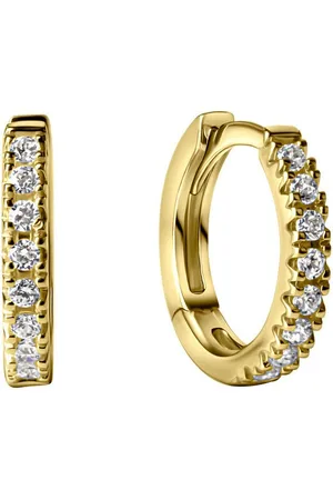 vivance collection Paar Creolen 585/- Gelbgold Zirkonia