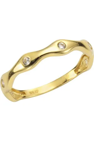 ELLEN K. Fingerring 375 Gelbgold mit Zirkonia weiß
