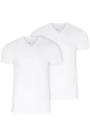 Jockey V-Shirt American V-Neck Shirt (2er Pack) Lockere Passform, flache Nähte