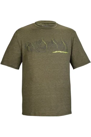 Killtec T-Shirt Lilleo MN TSHRT C Schnelltrocknendes Herren T-Shirt mit Berg-Print und Melange-Optik
