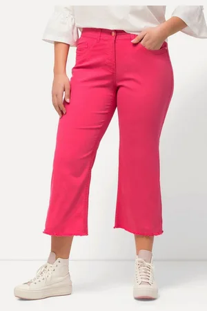Ulla Popken Regular-fit-Jeans Jeans Mary weites Bein Fransensaum Stretch - Verkäufer: Popken Fashion Group