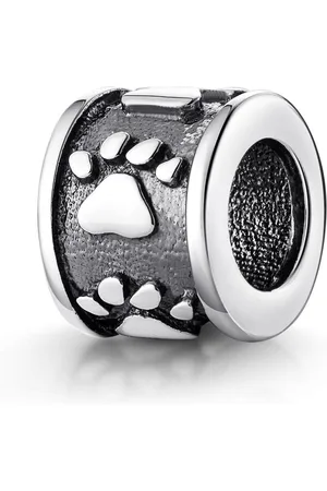 Materia Bead Hunde Katzem Pfoten Abdrücke Tier antik 1222, 925 Sterling Silber, oxidiert - Verkäufer: Schmuck
