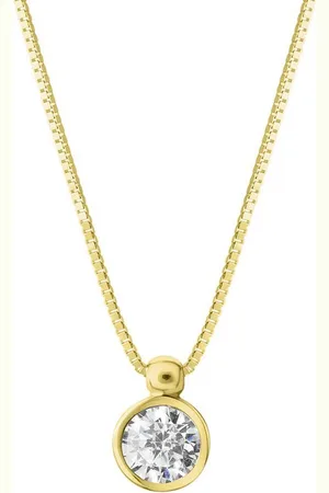 vivance collection Kette mit Anhänger 375/- Gelbgold Zirkonia