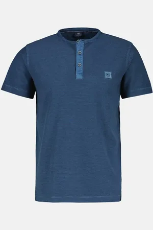 Lerros Henleyshirt Serafino mit abgesetzter Knopfleiste