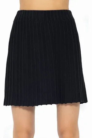 SASSYCLASSY Strickrock Plissierter Mini Strick-Rock Plissierter Mini Strick-Rock - Verkäufer:
