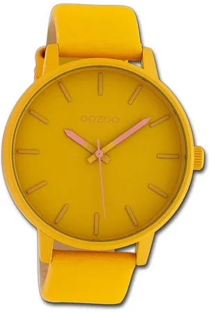 Oozoo Quarzuhr Damen Armbanduhr Timepieces, (Analoguhr), Damenuhr Lederarmband , rundes Gehäuse, groß (ca. 45mm) - Verkäufer: Fit4Style Silberschmuck - IMPPAC