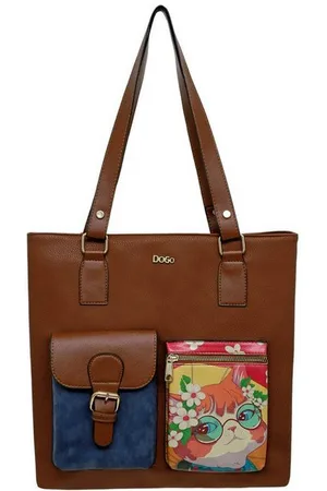 Dogo Umhängetasche Multi Pocket Bag Cat Of Grace Damen Handtaschen (Fashion), Vegan