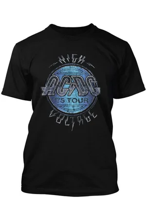 AC/DC Print-Shirt High Voltage Tour 1975 T-Shirt Schwarz Herren S L XL XXL - Verkäufer: coole-fun-t-shirts