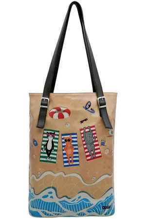 Dogo Umhängetasche Tallbags Cats On The Beach Damen Handtaschen (Fashion) / Neutral, Vegan
