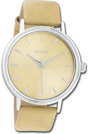 Oozoo Quarzuhr Damen Armbanduhr Timepieces, (Analoguhr), Damenuhr Lederarmband , rundes Gehäuse, groß (ca. 42mm) - Verkäufer: Fit4Style Silberschmuck - IMPPAC