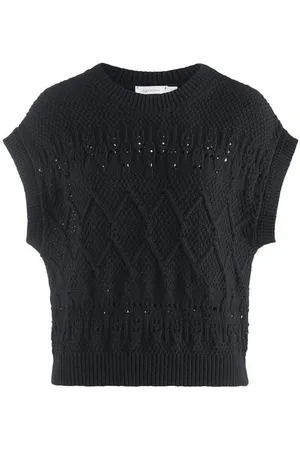 hessnatur Strickpullover Ärmellos Relaxed aus reiner Bio-Baumwolle (1-tlg) - Verkäufer: