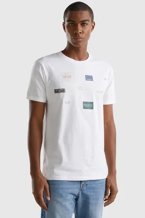 Benetton T-Shirt mit Markenlabel