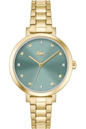 Lacoste Quarzuhr RIGA 2001368, Armbanduhr, Damenuhr, Edelstahlarmband, analog, Glaskristalle