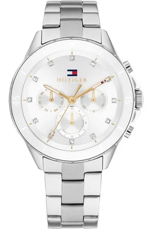 Tommy Hilfiger Multifunktionsuhr MELLIE 1782707, Quarzuhr, Armbanduhr, Damen, Datum, Glaskristalle, Edelstahlarmband