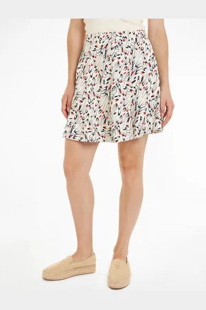Tommy Hilfiger Minirock SMALL RIBBON SHORT SKIRT Webrock mit Allover-Muster