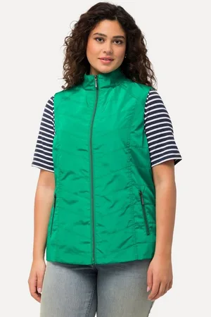 Ulla Popken Steppweste Weste Ziernähte Stehkragen Reißverschlusstaschen - Verkäufer: Popken Fashion Group