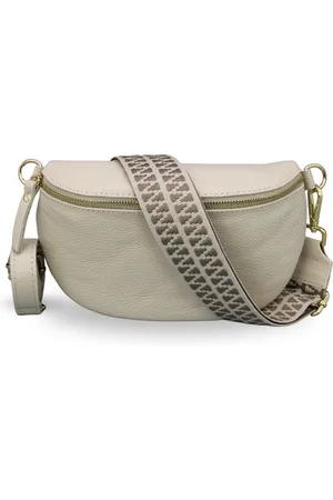 Adel Bags Bauchtasche Damen mit goldenem Reißverschluss, Bauchtasche Leder, hergestellt in Italien, mit 2 Riemen - Verkäufer: