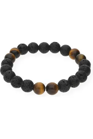 JuwelmaLux Armband Armband JL28-03-0006 Lavasteine mit Tigerauge (kein Set, 1-tlg., kein Set) - Verkäufer: Juwelier-Bacak