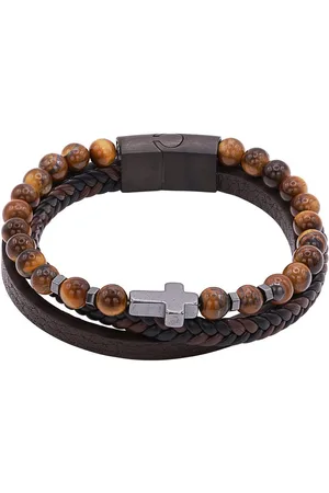 Heideman Armband Giulio schwarz und farben (Armband, inkl. Geschenkverpackung), Echtlederarmband, Männerarmband, Männerlederarmband - Verkäufer: