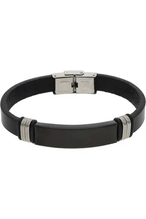 JuwelmaLux Lederarmband Herren Armband Leder Edelstahl Ionen schwarz plattiert JL45 (kein Set, 1-tlg., kein Set) - Verkäufer: Juwelier-Bacak