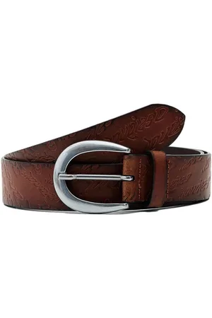 Desigual Ledergürtel Damen Leder Gürtel Dornschließe Belt Logo Ondas 22WARL04/6000 braun - Verkäufer: Bilvary