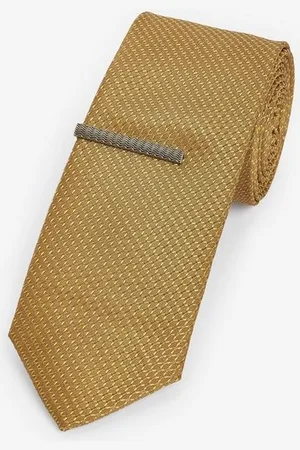Next Krawatte Schmale Krawatte aus Recyclingpolyester + Klammer (2-St) - Verkäufer: Germany GmbH