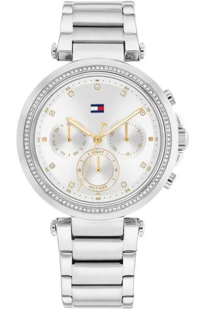 Tommy Hilfiger Multifunktionsuhr EMILY 1782701, Quarzuhr, Armbanduhr, Damen, Datum, Glaskristalle, Edelstahlarmband