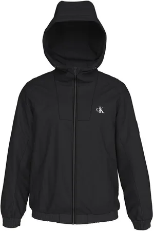 Calvin Klein Outdoorjacke UNPADDED HOODED HARRINGTON mit Calvin Klein Logo-Badge