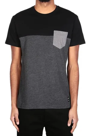 Iriedaily T-Shirt - Basic T-Shirt - Graues Kurzarm Shirt - Block Pocket Tee - Verkäufer: Schneider Fashion Store