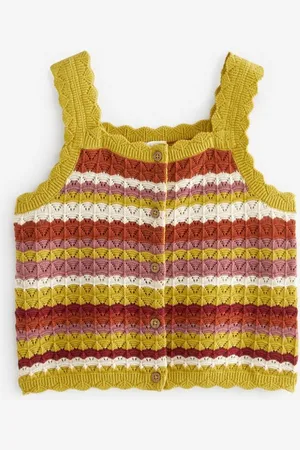 Next Stricktop Tanktop mit Streifen und Häkeldetail (1-tlg) - Verkäufer: Germany GmbH