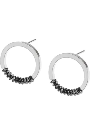 ERNSTES Paar Ohrstecker Edelstahl mit schwarzem Hämatit Ø 14 mm - Verkäufer: Schmuck-Uhren-Trends