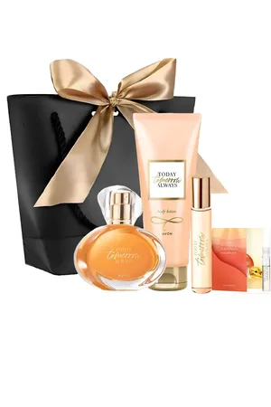 Avon Eau de Parfum TTA TOMORROW 50 ml Körperlotion Taschenspray Sinnliches Damen Duftset, 5-tlg., Sinnliches Duftset mit warmer Amber- und Vanillenote - Verkäufer: Cultzen