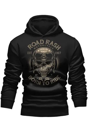 GASOLINE BANDIT Kapuzensweatshirt Hoodie für Motorradfahrer - Road Rash - Born to Ride - Verkäufer: RAHMENLOS®