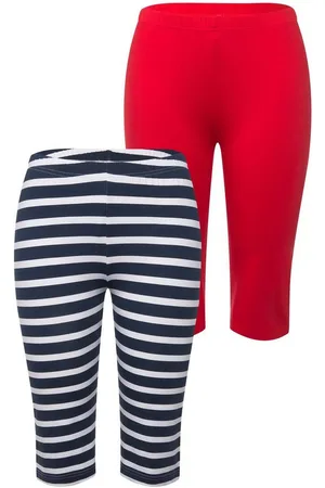 Ulla Popken Radlerhose Radler 2er-Pack einfarbig/geringelt Slimt Fit - Verkäufer: Popken Fashion Group